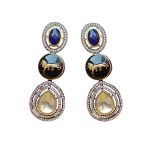Blue Stone Earrings in Fine Stone Settings