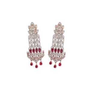 Ruby Stone Earrings Intricately Designed