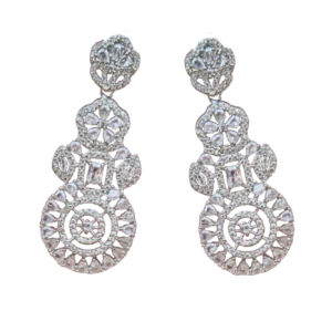 Drop Earrings Stone Work-Intricate Pattern