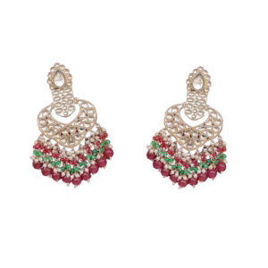 Ruby Colour Earrings-Green Red Drops