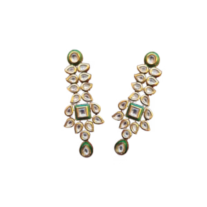 Mint Green Kundan Earrings