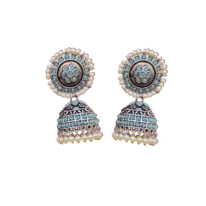 Turquoise Earrings Jhumki Style