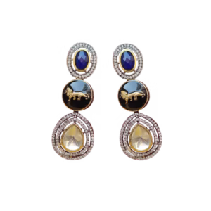 Blue Stone Earrings in Fine Stone Settings