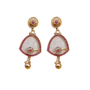 Red Stone Earrings in Fine Stone Settings