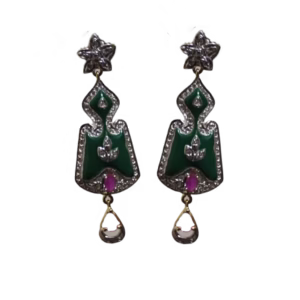 Green Dangler Earrings
