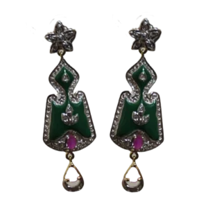 Green Dangler Earrings