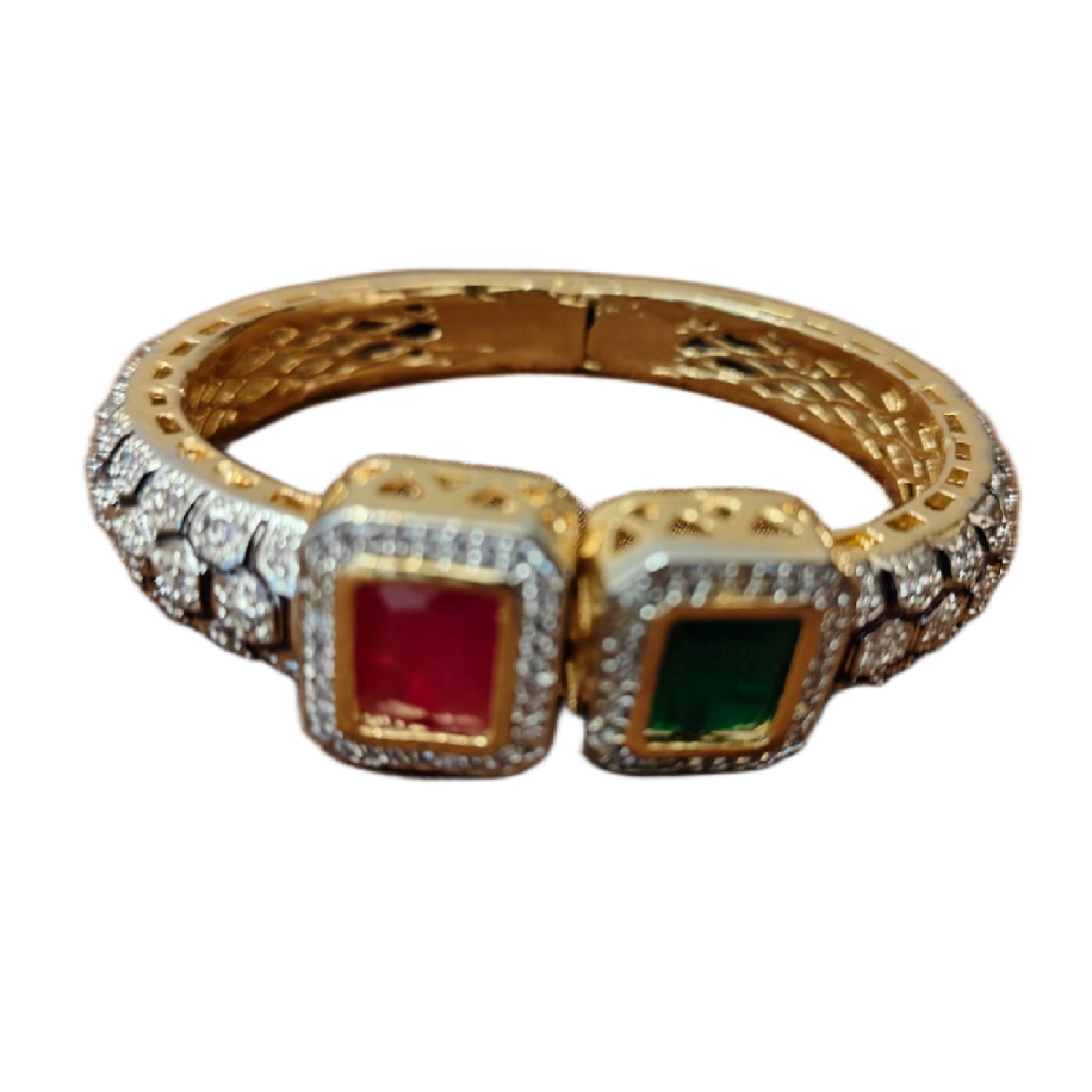 Maroon Green Stone Bracelet