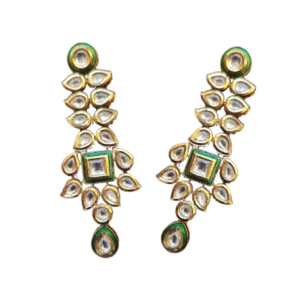 Mint Green Kundan Earrings