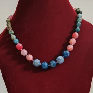 Multicolor Stone Collar Necklace-Elegant Neckpiece