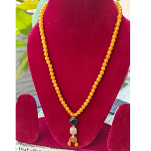 Peach Colour Long Necklace