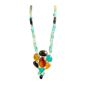 Multicolour Stone Necklace in Vibrant Colours
