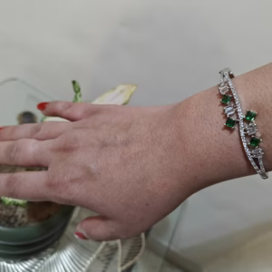 Emerald Stone Bracelet worn on hand