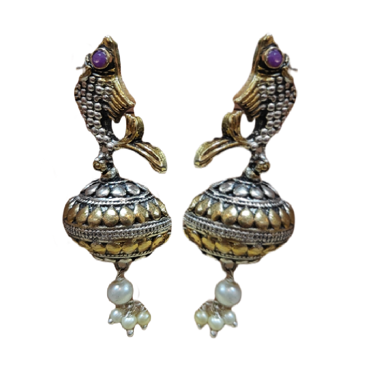 Oxidised Dangler Earrings-Vintage Appeal