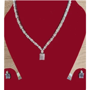 Stone String Long Necklace Set