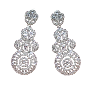 Drop Earrings Stone Work-Intricate Pattern