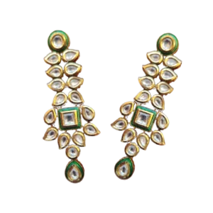 Mint Green Kundan Earrings