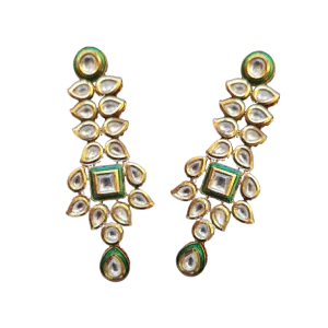 Mint Green Kundan Earrings
