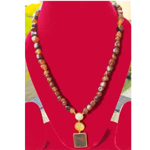 Brown Beads Stone Necklace