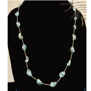 Grey Shell Necklace with Beaded Shells