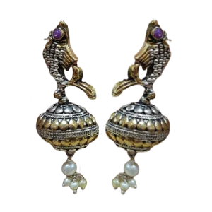 Oxidised Dangler Earrings-Vintage Appeal