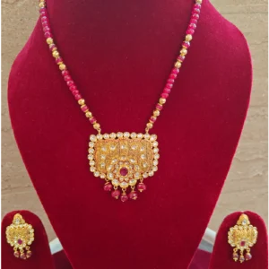 Stone Beaded Necklace Set-Ethnic