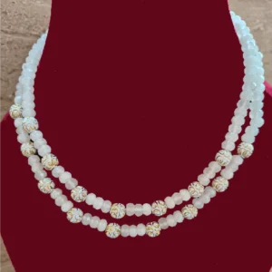 White Stones Collar Necklace-Delicate & Sophisticated